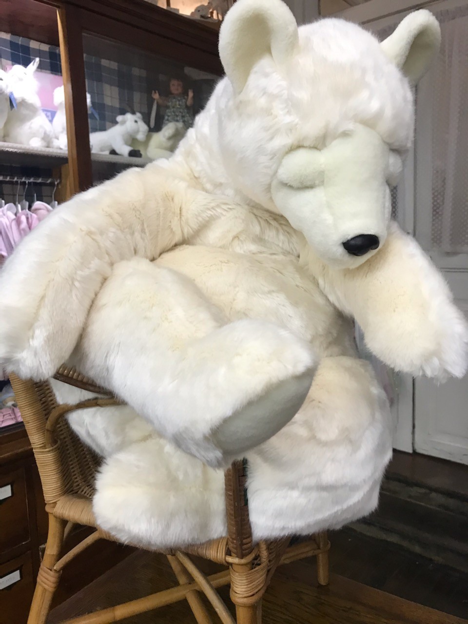 Peluche ours blanc Titours 75 cm